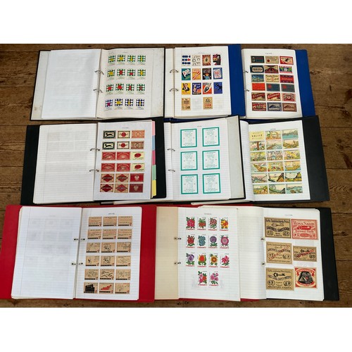 788 - A Large Collection of Nine Albums of Vintage Matchbox Labels & Matchboxes from over the World to inc... 