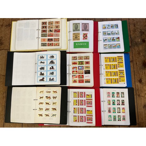 791 - A Large Collection of Nine Albums of Vintage Matchbox Labels & Matchboxes from all over the World to... 