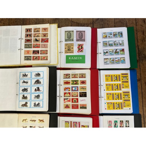 791 - A Large Collection of Nine Albums of Vintage Matchbox Labels & Matchboxes from all over the World to... 