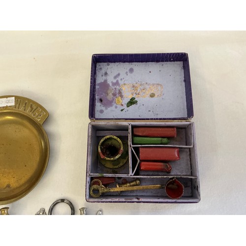 811 - A Coppard Excelsior Champagne Tap, one other, Haig Whiskey Pourer, Two Rolex Tea Spoons, etc.