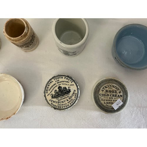 888 - A Collection of Victorian Transfer Printed Pot Lids to include Atkinson's Cold Cream, Orient Tooth P... 