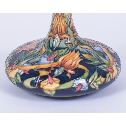 893 - A Moorcroft Vase decorated with Prairie Summer pattern after Rachel Bishop. Standing: 22cms high. Da... 