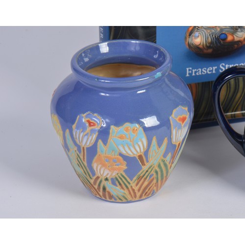 898 - Two Moorcroft Pottery Jugs Complete with Boxes & Paperwork, a Moorcroft Book, etc.