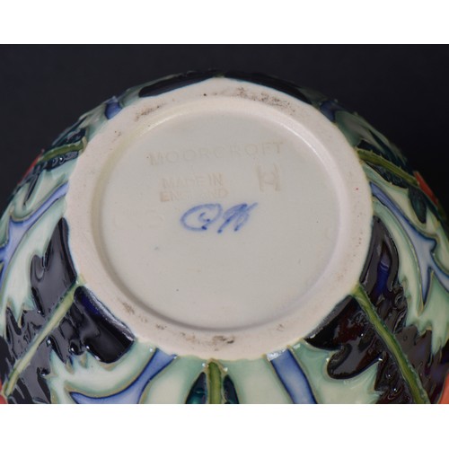 903 - Three various Moorcroft Ginger Jars & Covers. Measuring: 11cms High.