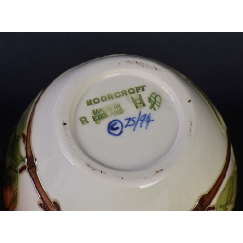 903 - Three various Moorcroft Ginger Jars & Covers. Measuring: 11cms High.