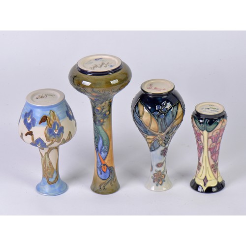904 - Four various Moorcroft Vases with Peacock's Feathers, Fruits & Leaves Complete with Boxes & Paperwor... 