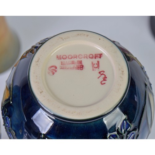 904 - Four various Moorcroft Vases with Peacock's Feathers, Fruits & Leaves Complete with Boxes & Paperwor... 