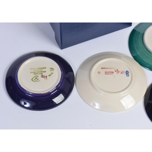 906 - Five various Moorcroft Pin Dishes decorated with Butterflies, Fruit & Flowers Complete with one Orig... 