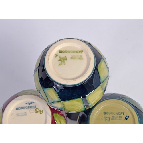 907 - Four various Moorcroft Vases Complete with Original Boxes & Paperwork. Measuring: 18cms. High. (High... 