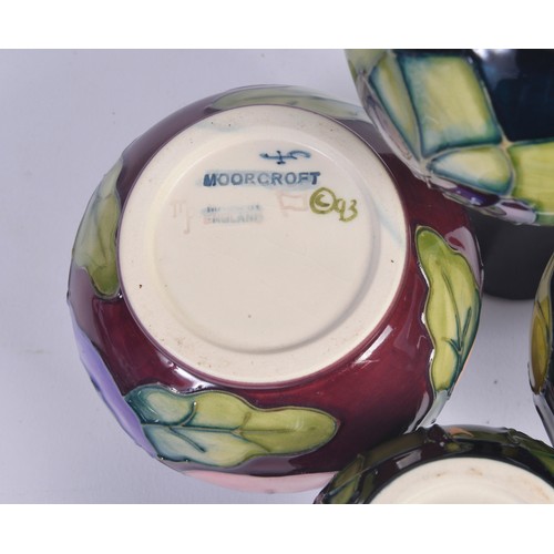 907 - Four various Moorcroft Vases Complete with Original Boxes & Paperwork. Measuring: 18cms. High. (High... 