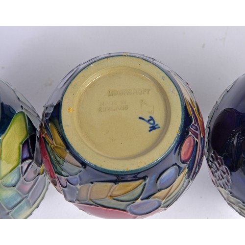 909 - Four various Moorcroft Vases Complete with Original Boxes & Paperwork. Measuring: 10cms High. (Appro... 