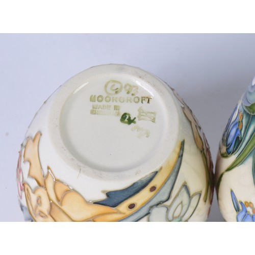 914 - Four various Moorcroft Vases Complete with Boxes & Paperwork. Measuring: 14cms High. (Approx).