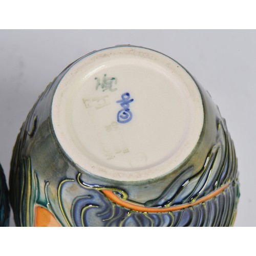 914 - Four various Moorcroft Vases Complete with Boxes & Paperwork. Measuring: 14cms High. (Approx).