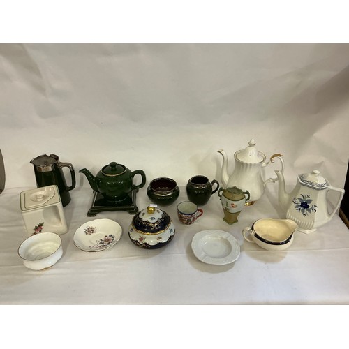 936 - A Collection of Porcelain to include Alfred Meakin, French Green Tea Pot on Stand with Milk Jug & Bo... 