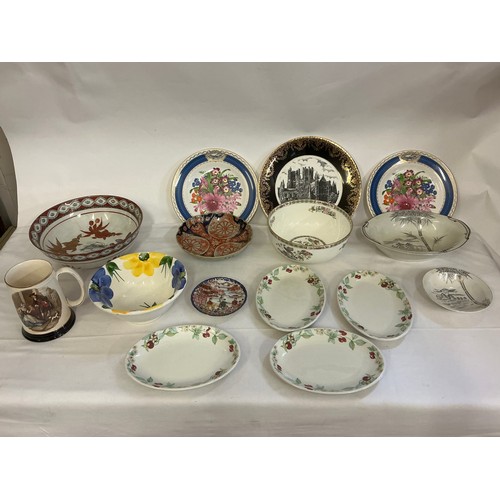 937 - A Collection of various China to include a Wedgwood Bowl, a Burlington Mug, various Plates including... 