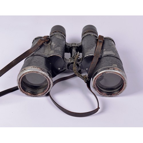 A Pair of WWII U-Boat Commanders Aluminium & Black Coated Binoculars ...