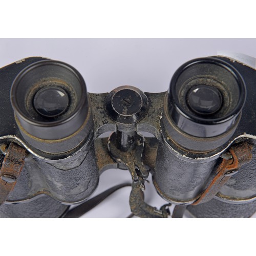 A Pair of WWII U-Boat Commanders Aluminium & Black Coated Binoculars ...