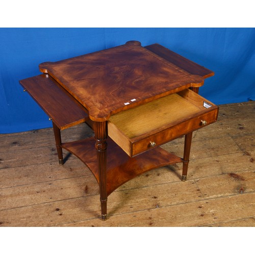 518 - A Reproduction American Mahogany & Cross Banded Federal designed Side Table resting on gadrooned & R... 