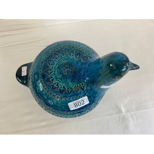 A 1960s Bitossi Blue & Green Glazed Plump Chicken Table Ornament ...