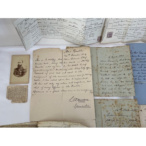 331 - A Family Archive Collection of Mr. Edwin Lawrence (Born 18th July 1849) Chief Petty Officer Royal Na... 