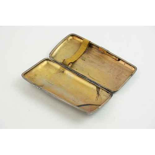 4 - A Joseph Gloster silver cigar case, the case features all over scroll engraving and personalised car... 