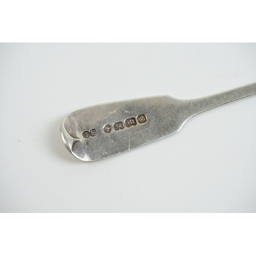 10 - A pair of early Victorian silver teaspoons by John Stone, hallmarked Exeter 1839, with initialled te... 