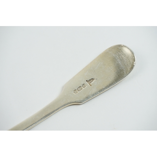 20 - A set of six Edwardian silver serving spoons by Walker & Hall, hallmarked Sheffield 1905. Each engra... 