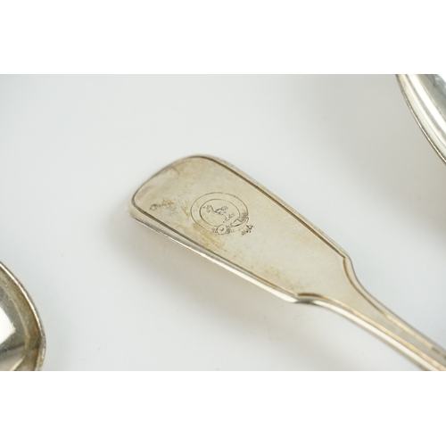 21 - A set of three early Victorian silver serving spoons by William Eaton, hallmarked London 1838. Of Fi... 