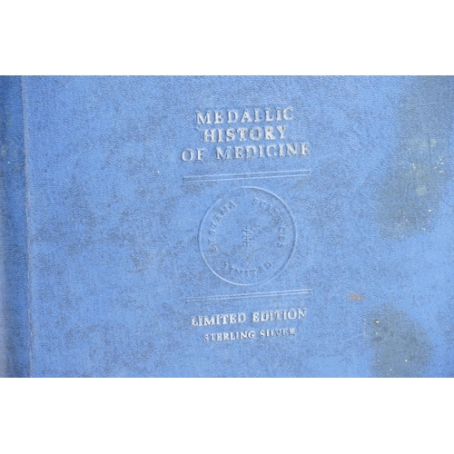 45 - A limited edition collection of medallic history of medicine sterling silver medals. The collection ... 
