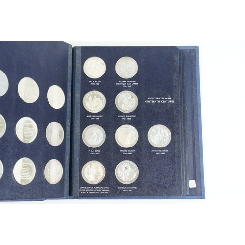 45 - A limited edition collection of medallic history of medicine sterling silver medals. The collection ... 