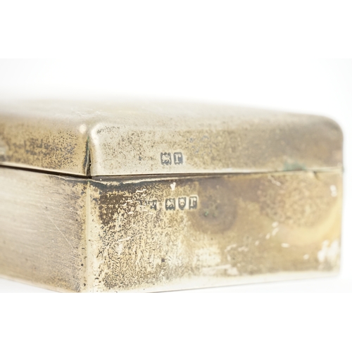 52 - A silver Mappin and Webb cigarette box. Hallmarked 1812 London. Total weight 431.5g. Dimensions 14cm... 