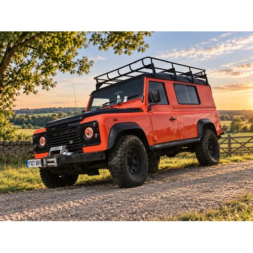 Land-Rover Defender LWB Hard-Top - 2007/07, Orange & Black with Recaro Style Front Seats, Power Winch, Tow Bar, Roof Rack, Side Tubes, etc. Only 2 Owners From New, 132,000 Miles. NO VAT. Paperwork & Keys in Office.