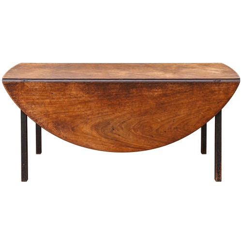 A Beautiful Oval topped drop-flap Dining table. Resting on straight legs. 74cm x 170cm x 46cm.