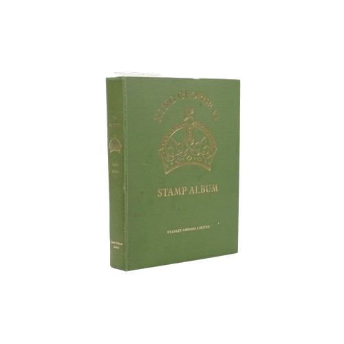 Fantastic King George VI green stamp album, approximately 70–80% complete and containing many high-value examples. The catalogue value exceeds £18,000, making personal viewing essential. Highlights include a complete 1937 Aden dhow set to 10 rupees, a complete 1948 Silver Jubilee Wedding set, plus high-value stamps from Burma, the Bahamas and Australia along with many others.