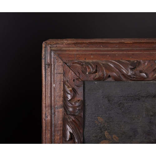 14 - 18th Century Italian School. Still Life of Flowers in a Chinese Vase, Oil on Canvas, in a Carved Woo... 