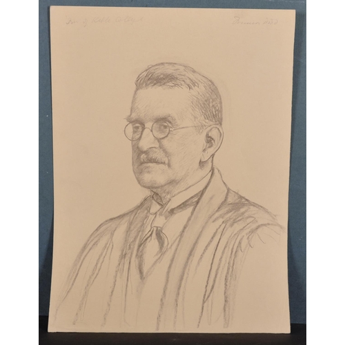 157 - Francis H… Dodd (1874-1949) British ‘Alfred Joseph Waley’ (1861-1953), a Bust Portrait, Pencil, Sign... 