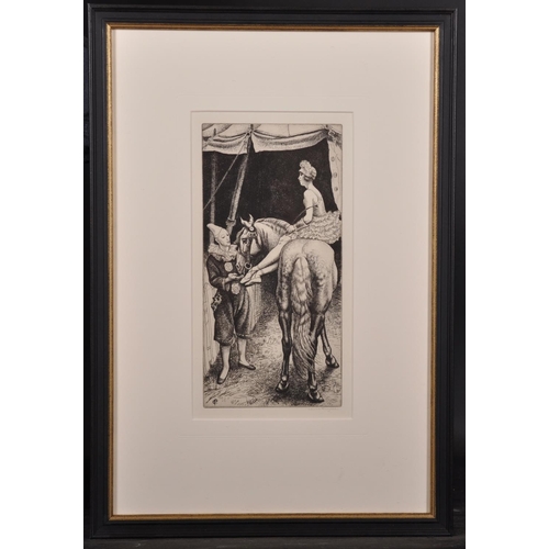 168 - Laura Knight (1877-1970) British. “The Bareback Rider”, Etching, Signed, 10” x 5” (25.4 x 12.6cm)