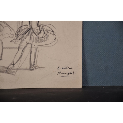 170 - Laura Knight (1877-1970) British. ‘Ballet Dancers’, Charcoal and Pencil, Signed, Unframed, 14” x 10”... 