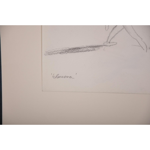 173 - Laura Knight (1877-1970) British. ‘A Ballet Dancer’ with Figures behind, Charcoal, Signed and Indist... 