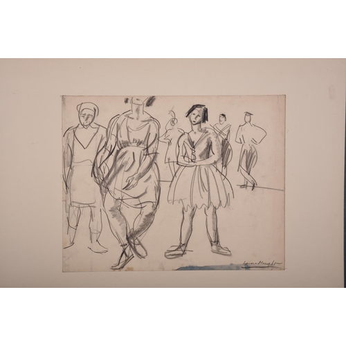 176 - Laura Knight (1877-1970) British. Ballet Dancers, Charcoal, Signed, Unframed, 9.75” x 12.25”, (24.6 ... 