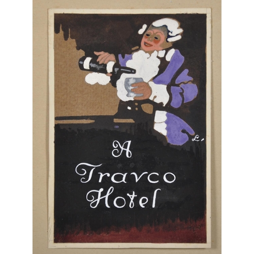 179 - Warwick William Lendon (1883-1971) British. “A Travco Hotel”, Mixed Media, Signed with Initial, Unfr... 