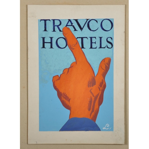 179 - Warwick William Lendon (1883-1971) British. “A Travco Hotel”, Mixed Media, Signed with Initial, Unfr... 