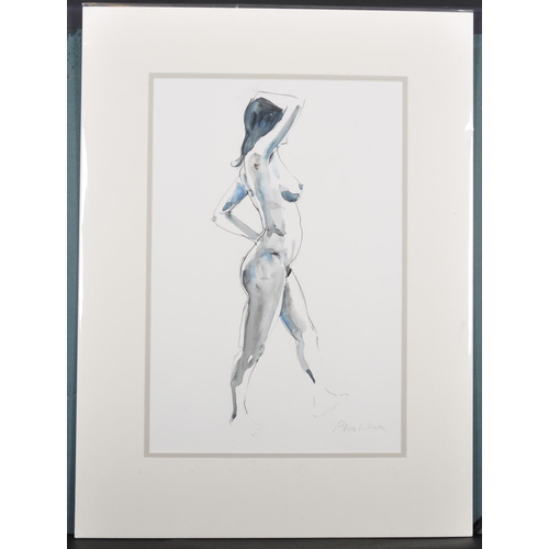 194 - Alan White (1935-    ) British. A Female Nude, Watercolour and Pencil, Signed in Pencil, Unframed, 1... 