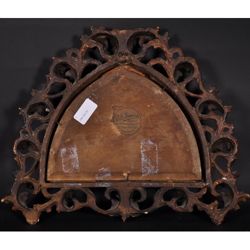 2 - After Fra Angelico (c.1395-1455) Italian. The Annunciation, Oil on Shaped Panel, in a Carved Giltwoo... 