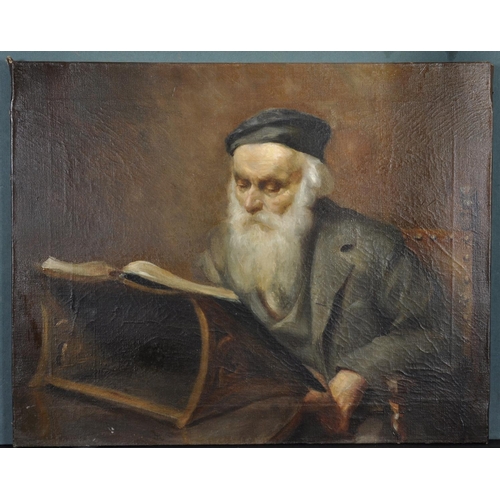 226 - Ernest Borough Johnson (1866-1949) British. Portrait of John Herkomer (Woodcarver 1821-1913), readin... 