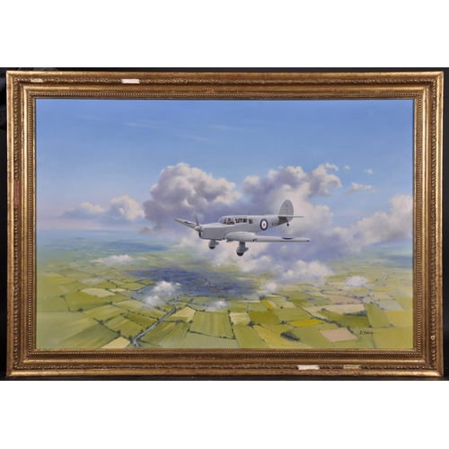 230 - D… Selway (20th Century) British. Percival Proctor Plane R7524 in Flight, Oil on Canvas, Signed, 20”... 