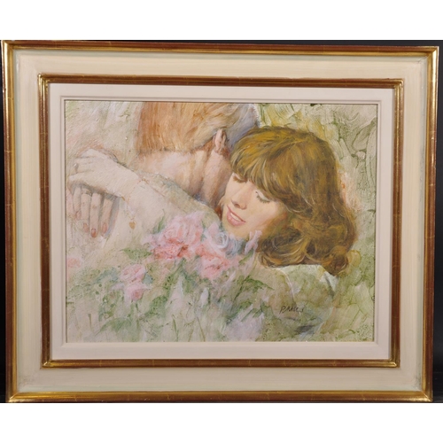 244 - Pam Masco (1953-2018) British. “Now and For Ever”, Oil on Board, Signed, and Inscribed on the revers... 