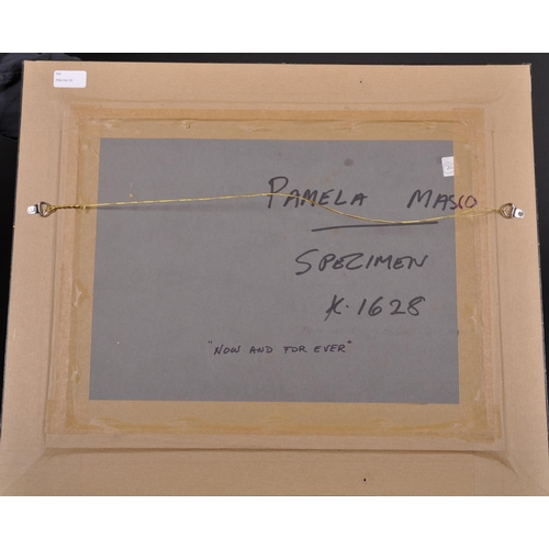 244 - Pam Masco (1953-2018) British. “Now and For Ever”, Oil on Board, Signed, and Inscribed on the revers... 