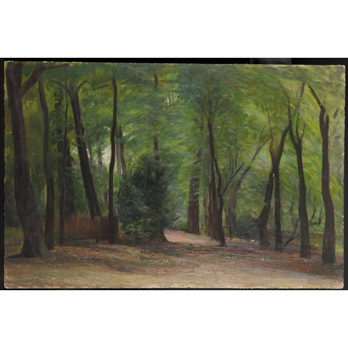 261 - James Stroudley (1906-1988) British. ‘Holland Park’, a Landscape, Oil on Board, Unframed, 20” x 30” ... 