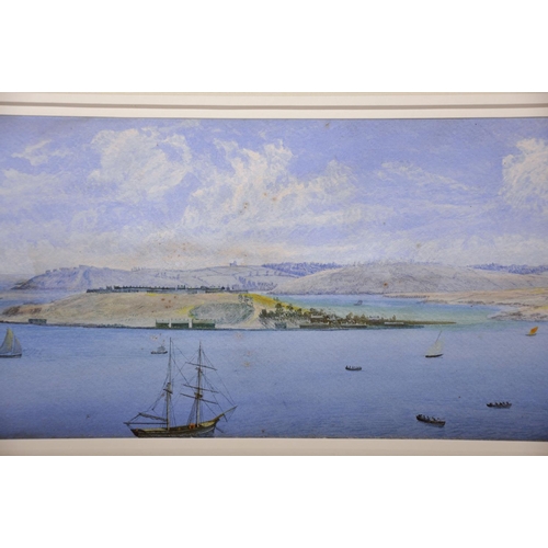 279 - Henry Albert Hartland (1840-1893) Irish. ‘Cork Harbour’, a Panoramic View of the Harbour, with Numer... 